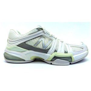 New Balance Women's Tennis Shoes Lace up Lightweight White Silver 5.5 2A Narrow